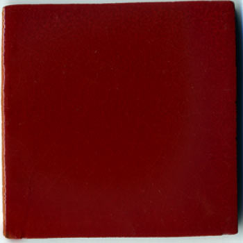 9-11-02 - Handbemalte Fliese 10x10 - dunkelrot
