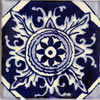 Handbemalte Fliese 10x10 - Boca de Dragon