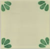 Handbemalte Fliese 15x15 - Bellis verde