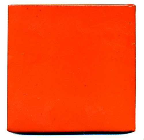 9-8-3717 - Handbemalte Fliese 10x10 - orange