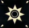 Outdoor Relief-Fliese - 10x10 - Estrella fondo negro
