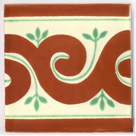 5-2-38-08 - Handbemalte Fliese 15x15 - Ola Roja