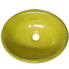 Waschbecken oval uni gelb