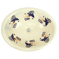 Waschbecken oval, mittel, Pajaros - Kleine Mängel!!!