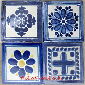Handbemalte Fliese 10x10 - Anita