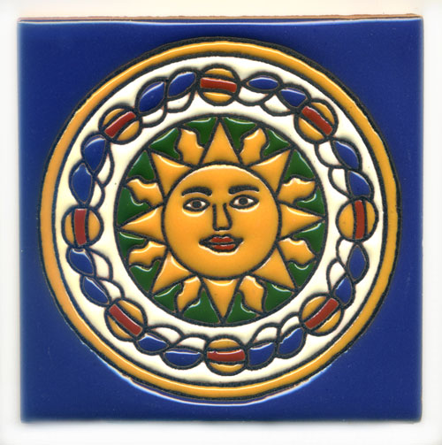 9-24-036 - Relief-Fliese 10x10 - Sol medallon