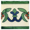 Bordüre 10x10 Lilia Fondo Blanco, verde