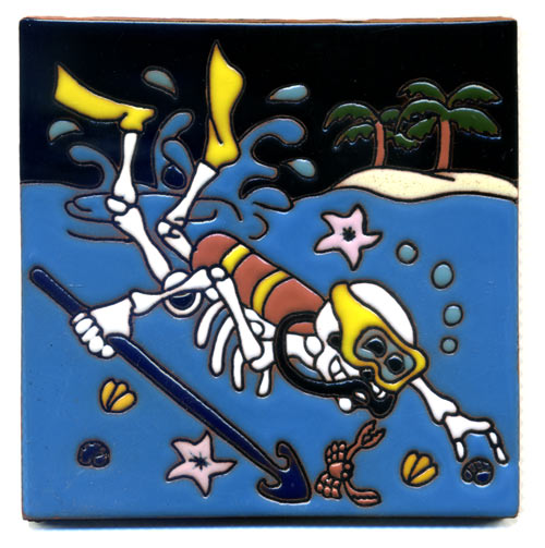5-2-3923 - Relief-Fliese 15x15 - Taucher