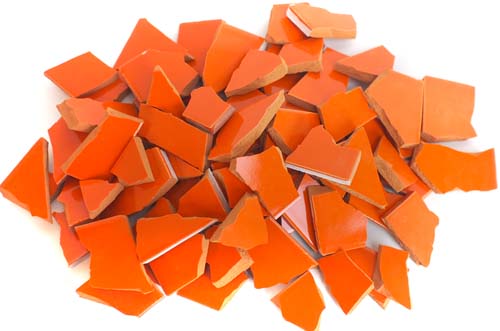 M-3658-4k - Mosaikfliesen, Bruchfliesen, 4KG - pumpkin orange