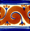 Handbemalte Fliese 5x5, Greca, Bordüre