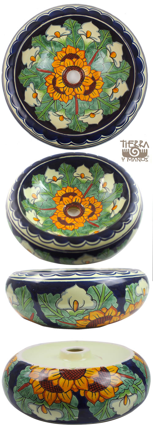 3-14-510 - Aufsatz-Waschbecken Dona - Lilia y Girasoles