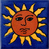 Handbemalte Fliese 5x5, Sol