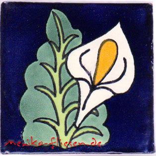 9-12-88 - Handbemalte Fliese 10x10  - Aro solo