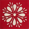 Relief-Serie 10x10 Amapola fondo rojo