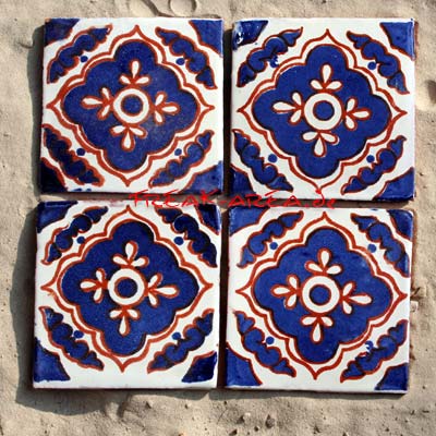 Handbemalte Fliese - 10x10 Toledo