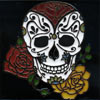 Relief-Fliese 15x15 - Skull and Roses