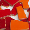 Bruchfliesen Rot-Orangetöne 900 Gramm