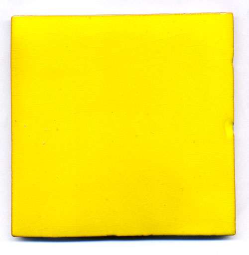 5-8-3818 - Handbemalte Fliese 15x15 uni zitronengelb