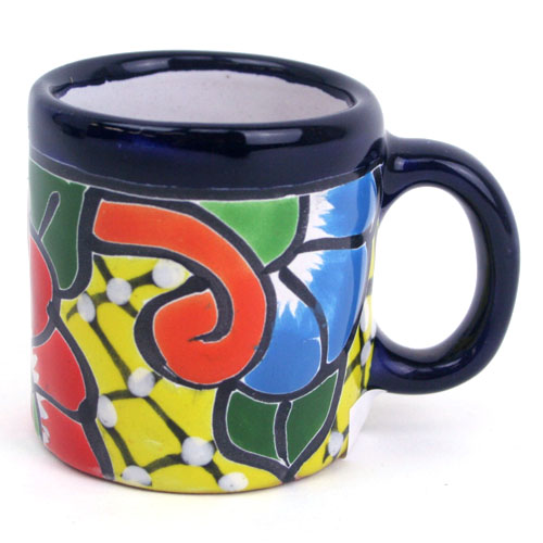 71-05-06A - Kleiner Kaffeebecher, handbemalt - gelb
