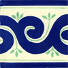 Handbemalte Fliese 15x15 Ola Azul