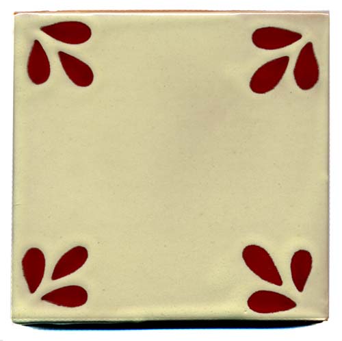 5-2-40-12 - Outdoor Relief-Fliese - 10x10 - Bellis rojo