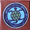 Handbemalte Fliese 5x5 - Tortuga