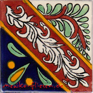 9-12-82 - Handbemalte Fliese 10x10  - Talaverado