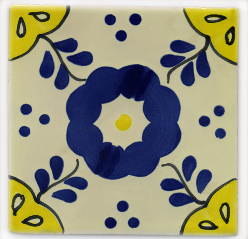 5-2-38-64 - Handbemalte Fliese 15x15 - Hacienda AM
