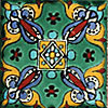 Handbemalte Fliese 5x5 - Arely verde