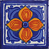 Handbemalte Fliese 5x5 - Flor de caramelita