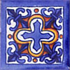 Handbemalte Fliese 5x5 - Cruz