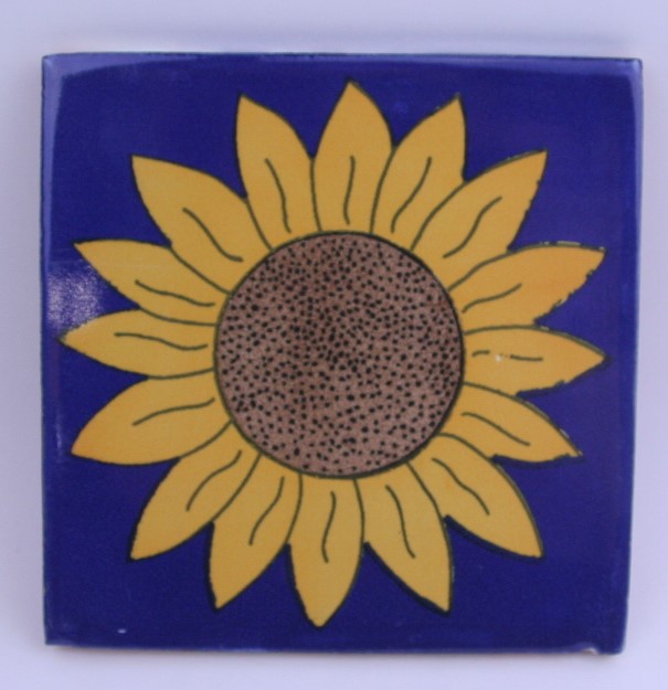 5-2-38-36 - Handbemalte Fliese 15x15 - Girasol