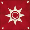 Relief-Serie 10x10 Estrella fondo rojo
