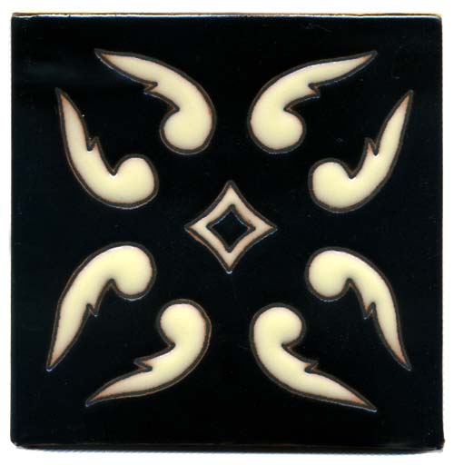 5-2-42-05 - Outdoor Relief-Fliese - 10x10 - Lion fondo negro