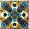 Handbemalte Fliese 5x5 - Arely blanco