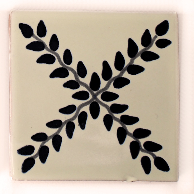 5-2-33-191 - Handbemalte Fliese 10x10 - Arbor negro
