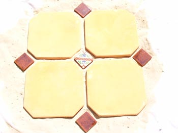 Handbemalte Fliese 5x5