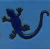  Relief-Fliese 10x10 - Lagartija azul turqueza
