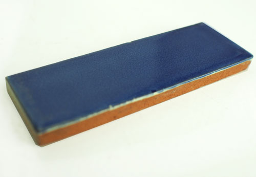 9-8-56-14 - Riemchen 3,3 x 10 cm, blau gewaschen