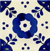 Handbemalte Fliese 15x15 - Hacienda Azul