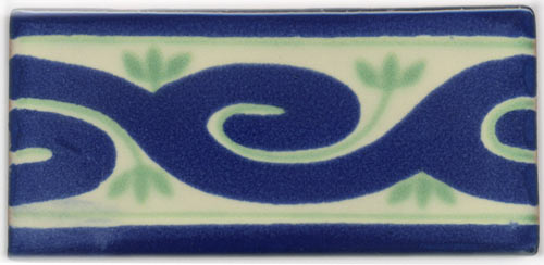 5-2-55-109 - Cenefa, halbe Fliese, Ola Azul