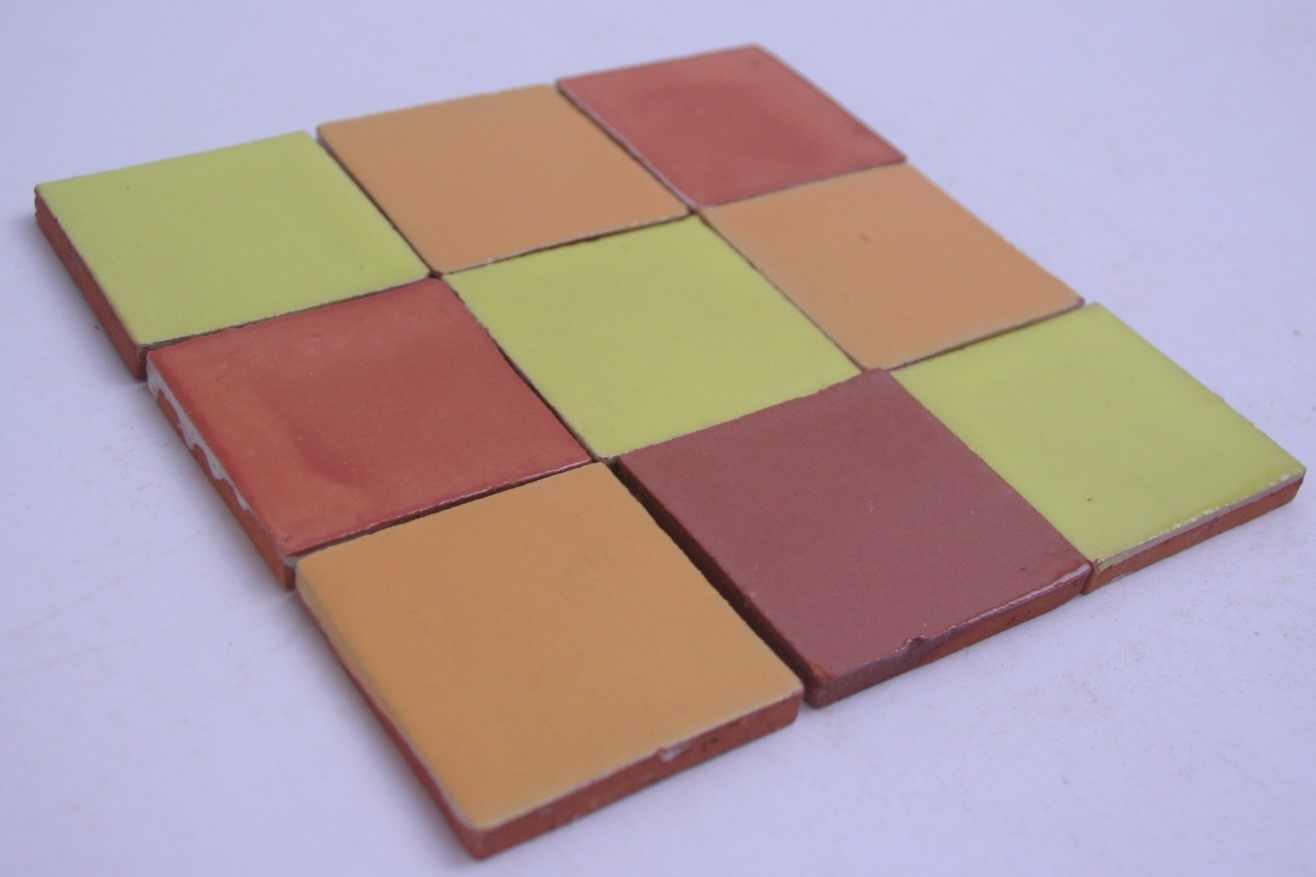 Fliesenset 18 Stück 5x5 gelb Mix (2 Sets)