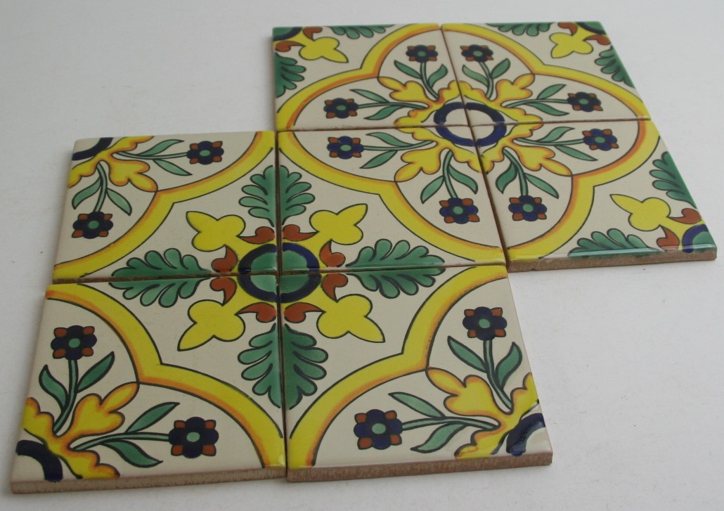 Fliesenset Cuarteto - Dos Especial - 4 Stück je 11x11cm
