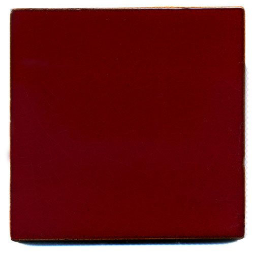 9-8-3653 - Handbemalte Fliese 10x10 - dunkelrot