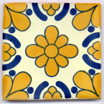9-12-156 - Handbemalte Fliese 10x10 - Abeja