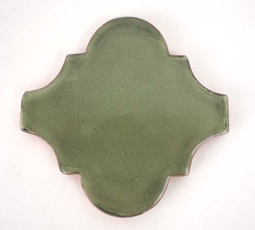 9-8-4046 -   Fliese - 10,5x11 cm Espanola greenish