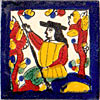 Handbemalte Fliese 5x5 - Conquistador