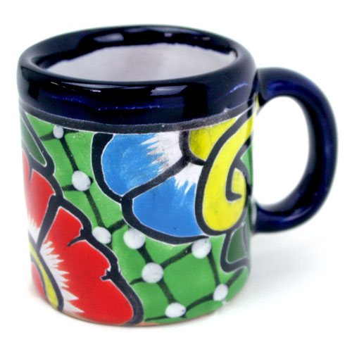 71-05-06L -  Kleiner Kaffeebecher, handbemalt - hellgrün