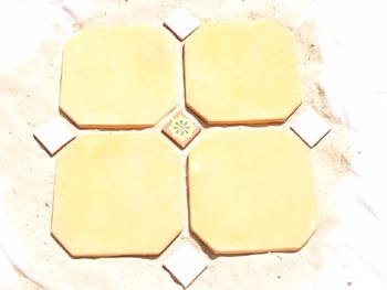 Handbemalte Fliese 5x5, Arabesque