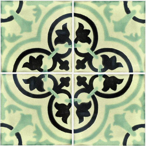 Handbemalte Fliese 10x10